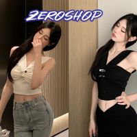 Zero shop?พร้อมส่ง? (Zero-68103) เสื้อกล้ามไหมพรม ดีเทลแถมเข็มกัดน่ารักใส่สบายมาก