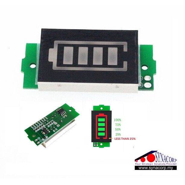 Lithium Battery Fuel Gauge Display Battery Level Indicator Module 1S8S