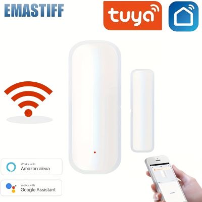Tuya WiFi Smart Door Sensor ประตูเปิดเครื่องตรวจจับแบบปิด Smart Home Security Protection Alarm System Smart Life APP Control