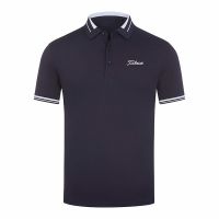 Mizuno FootJoy Callaway1 PING1 PEARLY GATES DESCENTEↂ เสื้อผ้ากอล์ฟ Titleist ฤดูร้อนแห้งเร็วคอปกแขนสั้นผู้ชายเสื้อยืดแห้งเร็วกีฬาระบายอากาศด้านบน เสื้อกอล์ฟผู้ชาย