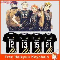 อะนิเมะ H Aikyuu MSBY สีดำ Jackals HINATA ย์เครื่องแต่งกายคอสเพลย์เสื้อยืดเด็กสาวแขนสั้นเสื้อผ้า