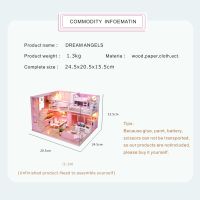 DIY Doll House Wooden Doll Houses Miniature Dollhouse Furniture Kit Diornama Toys Casa for Children Christmas Gift L026