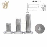 5-50p CM M2 M2.5 M3 M4 M5 M6 M8 304 stainless steel Hex Hexagon Socket Ultra Thin Super Low Flat Wafer Head Allen Cap Screw Bolt Nails Screws Fastener