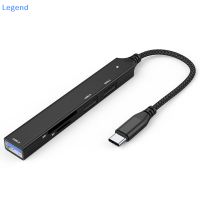 ?【Lowest price】Legend 5 in 1 Type C HUB ความเร็วสูง USB 3.0 HUB ตัวแยกการ์ดพอร์ตหลายพอร์ตพร้อมพอร์ต SD TF สำหรับ MacBook คอมพิวเตอร์อุปกรณ์ฮับ USB