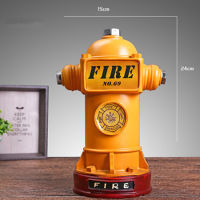 VILEAD Industrial Wind Fire Hydrant Figurine Piggy Bank for Kids Home Decorations Cute Saving Box Desk Ornaments Accessories