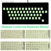 Laptop Keyboard Luminous Stickers Spanish/English/Russian/Arabic/French Language Letter Protective Film Alphabet Button Layout