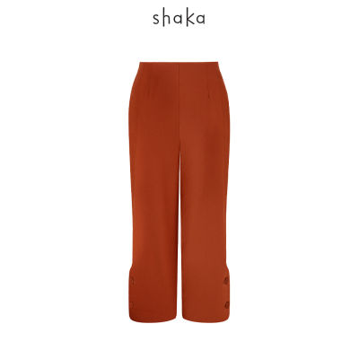 Shaka SS21 Lady Cropped Pants - PN-S210606 กางเกงขายาวทรงครอป ขอบเอวในตัว ใส่ซิปซ่อนด้านหลัง