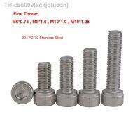 M6 M8 M10 DIN912 Fine Thread Hexagon Hex Socket Cap Head Screws 304 Stainless Steel Allen Bolts Pitch 0.75/1.0/1.25mm viti