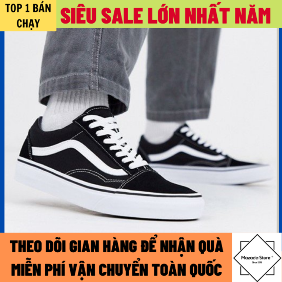 Giày sneaker thể thao nam nữ vans_old skool bản mới hàng cực đẹp - ảnh sản phẩm 1