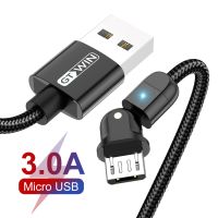 GTWIN Micro Cable 180 Degree Fast Charger Micro Cable For Xiaomi Samsung Galaxy S20 Huawei P40 Mobile Phone USB Fast Charger