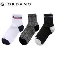 Giordano ถุงเท้าหุ้มข้อ หลายสี เข้าได้กับทุกชุด ดูลุคสุภาพบุรุษ จำนวน 3 คู่ Free Shipping 01152611