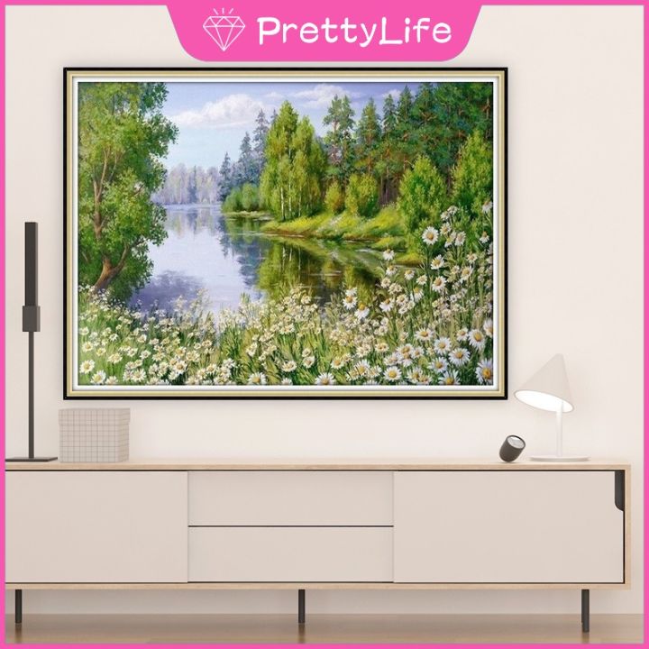 pl-landscape-painting-5d-diy-diamond-painting-ขนาดใหญ่สำหรับตกแต่งบ้าน80x60cm