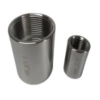 High Pressure 1/8 1/4 3/8 1/2 3/4 1 1-1/2 2 BSP NPT Female 304 316 Stainless Steel Round Coupler Pipe Fitting Connector