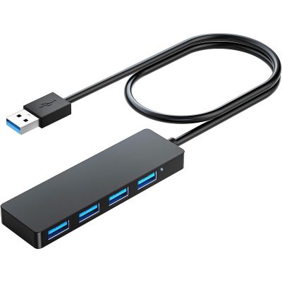USB Hub pembagi USB untuk LaptopMultiport USB 3.0 Hub Port Expander Transfer Data cepat 4 Port Windows PC Mac Printer Mobile HDD