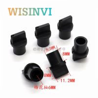 10PCS duckbilled Straight type knob Black flat knob 11.2mm*16mm potentiometer adjustment knob cap flower shaft inner hole 6mm Guitar Bass Accessories