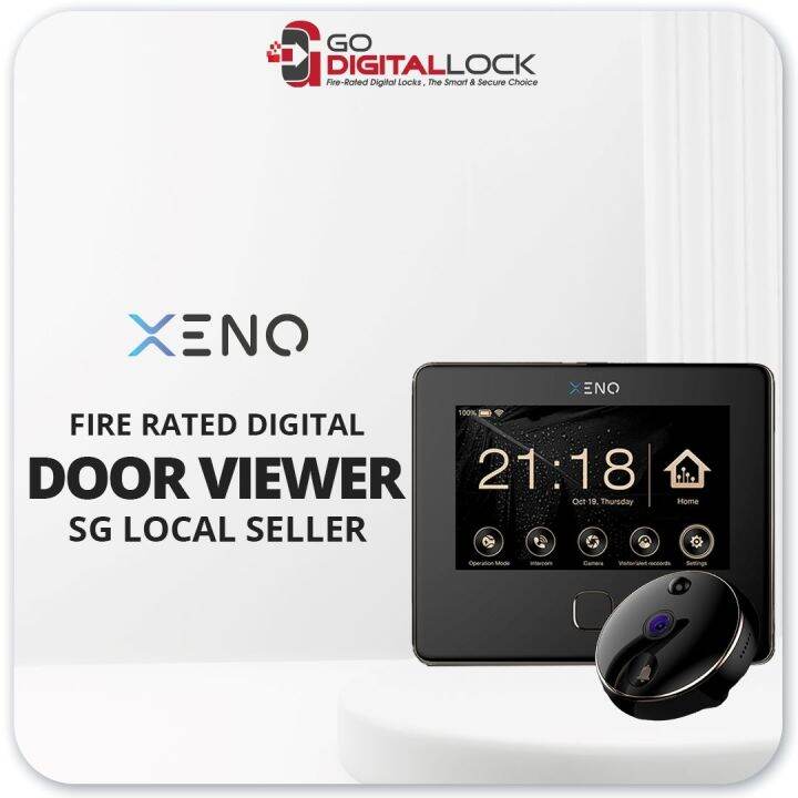 Xeno X1 🔥Fire Rated Digital Door Viewer Smart Advanced Door Viewer Singapore Free