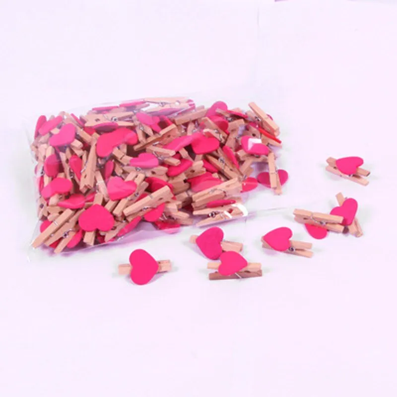 10pcs Many color Wooden Clothespin Clips Office Party Decoration