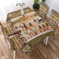 African Ancient Egyptian Printing Rectangular Tablecloths for Table Home Decoration Waterproof Anti-stain Table Cover