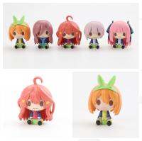 5 ชิ้น / เซ็ตคลาสสิก Quintet 4-5 ซม. มินิอะนิเมะสาว Tu Kazuhana Nino Miku Nakano Shika อาจ Figurines
