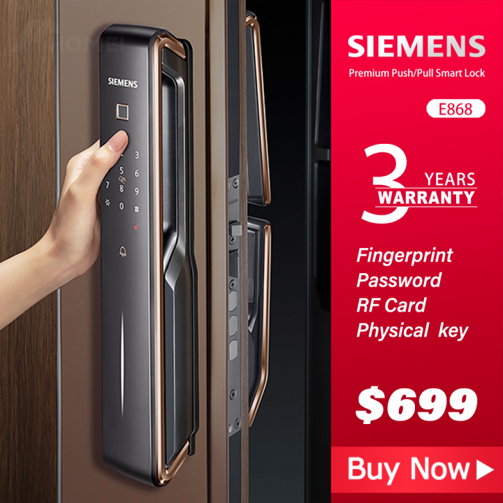 SIEMENS E868 PushPull Smart Digital Door Lock Lazada Singapore