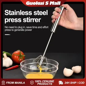 Semi-automatic Egg Beater Mixer Portable Stainless Steel Kitchen  Accessories Tools Self Turning Cream Utensils Whisk Manual Mixe