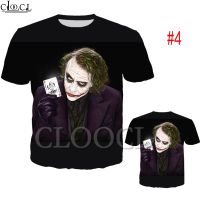 CLOOCL Joker 3D พิมพ์เสื้อยืดผู้ชายคอกลมขนาดใหญ่หลวมแขนสั้นผู้ชายเสื้อยืด Singlets