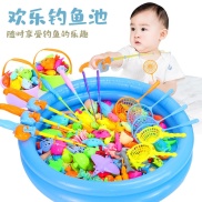 Ready Cldren s fishg toy pool set baby magne fishg pl hoe baby summer