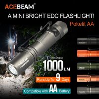 ACEBEAM Pokelit AA EDC Flashlight 1000 Lumens High CRI90 USB-C Rechargeable IP68 Small Pocket LED Flashlight for Everyday Carry Diving Flashlights