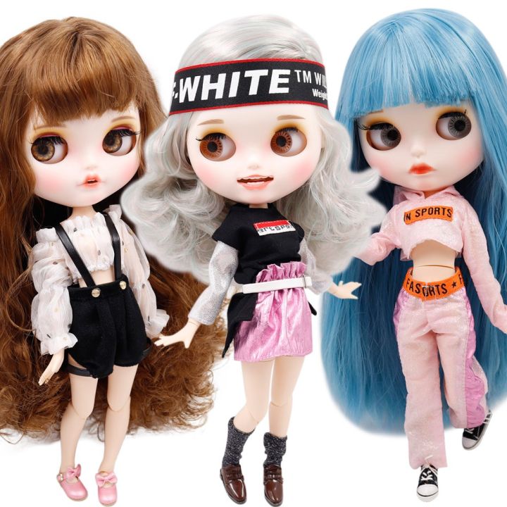 เสื้อผ้าตุ๊กตาบลายธ์ชุดกระโปรงสีขาวและสีด-ําสําหรับตุ๊กตา-1-6-bjd-doll-licca-azone