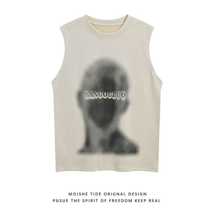 original-moishe-tide-american-retro-portrait-print-sports-vest-vest-male-loose-hip-hop-couple-sleeveless-t-shirt