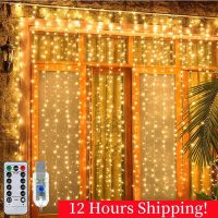 Christmas Decoration Curtain Garland Led Lights Decoration Christmas Lights USB Remote Control Fairy Lights For bedroom Home