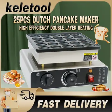 Mini Dutch Pancake Maker, Heart-Shaped Dutch Pancake Machine, 25PCs Pancake  Maker Electric Commercial, 850W Mini