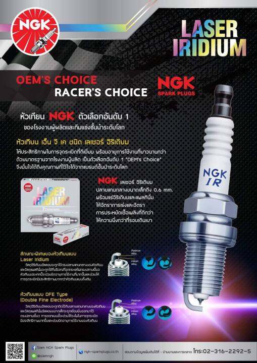 ngk-หัวเทียนญี่ปุ่น-รุ่น-laser-iridium-เบอร์-cr9eia-9-จำนวน-1-หัว-สำหรับมอเตอร์ไซค์บิ๊กไบค์-ninja650-er-6n-versys650