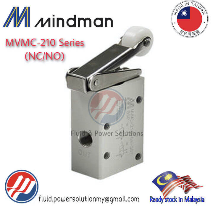 Mindman MVMC2103R1 (NC/NO) 3/2 Way Roller Lever Valve "Made in Taiwan