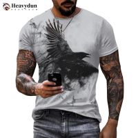 Raven Bird 3D T-shirt Creative Animal Design Birds Crow Print T Shirt Men Women Harajuku Casual Short Sleeve Streetwear Tshirt