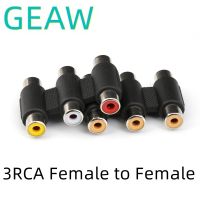 5pcs Multi-Functional Audio Video Connector 3 RCA AV Coupler Mini 3RCA Female to Female Adapter Socket Extension Converter