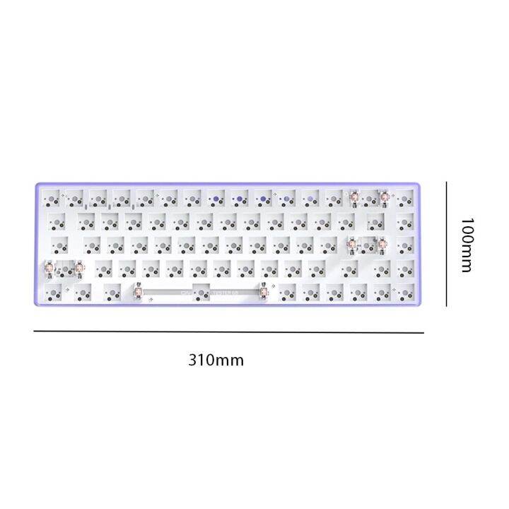 GMK67 Hot Swappable Mechanical Keyboard Gasket Kit Bluetooth 2.4G ...