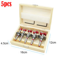 【 New ARRIVAL】Universal 5Pcs Forstner Drill Bit Set Hard Alloy Woodworking Hole Saw Wood Cutter 15/20/25/30/35มม. ความลึกที่ปรับได้เจาะ Bits เครื่องมือตำแหน่งคุณภาพสูงงานไม้ Hole Opener Set