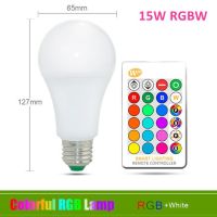 【▼Hot Sales▼】 dongdangx59 4ชิ้นหลอดไฟโคมไฟ Led Rgb E27 15วัตต์ Rgb Lampu Penerangan Rumah 16สีเปลี่ยนได้ Rgbw Rgbww หลอด Bombilla Ampoule Lampada Ir รีโมทคอนโทรล