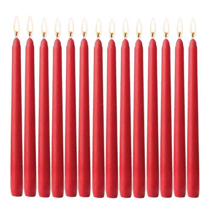Taper Candle 14 Pack Unscented HandDipped Tapered Candles Long Burning