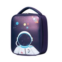 hot！【DT】✎⊙ஐ  Wear Resistant Kids Reusable Leather Thermal Insulation Cartoon Closure Astronaut School Student