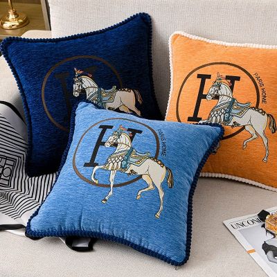 【SALES】 Pillow Sofa Cushion European Jacquard Cover Removable and Washable Containing Core Lumbar Home Living Room High-grade Back
