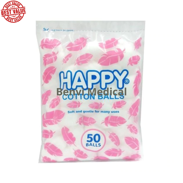 HAPPY Cotton Balls 50balls Lazada PH