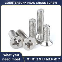 【CW】 M1 M1.2 M1.4 M1.6 M1.7 Phillips Cross Recessed Machine Screw Metric Thread Countersunk Flat Head Small Bolt Steel Nickel Plated