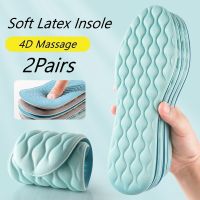 4D Massage Latex Insoles for Feet Soft Comfortable Sport Shock Absorption Deodorant Insole for Shoes Men Women Shoe Sole Pads Shoes Accessories