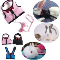 Rabbits Hamster Vest Harness with Bunny  Mesh Chest Strap Harnesses Ferret Guinea Pig Small Animals Pet Accessories S/M/L 4 Leashes