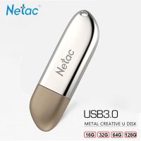 Netac Metal USB3.0 16GB 32GB 64GB 128GB Mini Pendrive Flash Memory Cle USB Stick New Pen Drive Disk DIY LOGO usb 3.0 Flash Drive