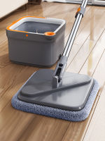 Joybos Spin Mop With Bucket Hand Free Squeeze Mop Automatic Separation Flat Mops Floor Cleaning With Washable Microfiber Pads