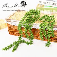 [ดอกไม้ประดิษฐ์ร้อน688] Plantas Artificales De PVC Para Colgar En La Pared Decación De Jardín Balcón De Boda Lágrimas De Amante Color Verde Púrpúrp34/48Cm