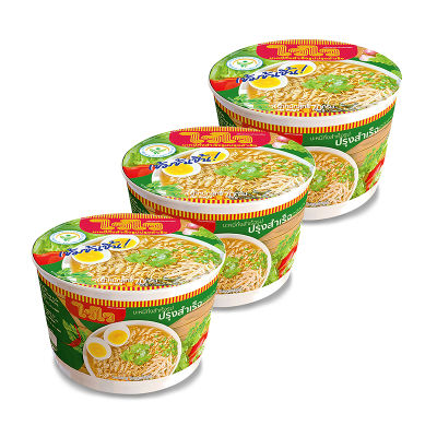สินค้ามาใหม่! ไวไวชาม บะหมี่กึ่งสําเร็จรูป รสปรุงสำเร็จ 70 กรัม x 3 ถ้วย Waiwai instant Noodle Oriental Style 70 g x 3 Bowls ล็อตใหม่มาล่าสุด สินค้าสด มีเก็บเงินปลายทาง